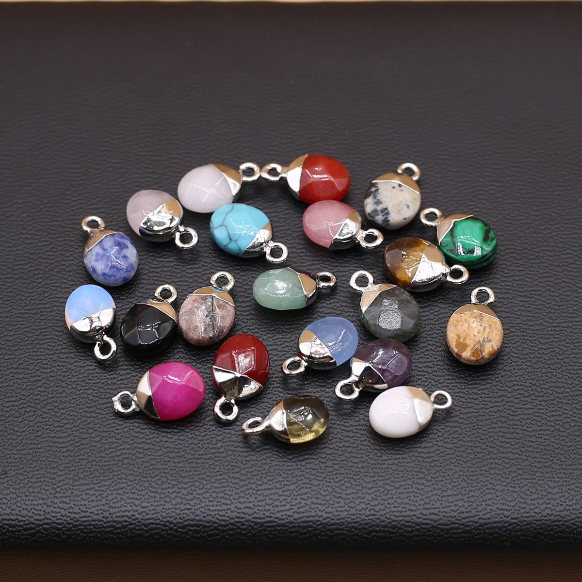 5 teile/los Natürliche Achate Anhänger Abschnitt Mix Bunte Stein Anhänger Charms für Frauen Männer, Die DIY Schmuck Halskette Zubehör