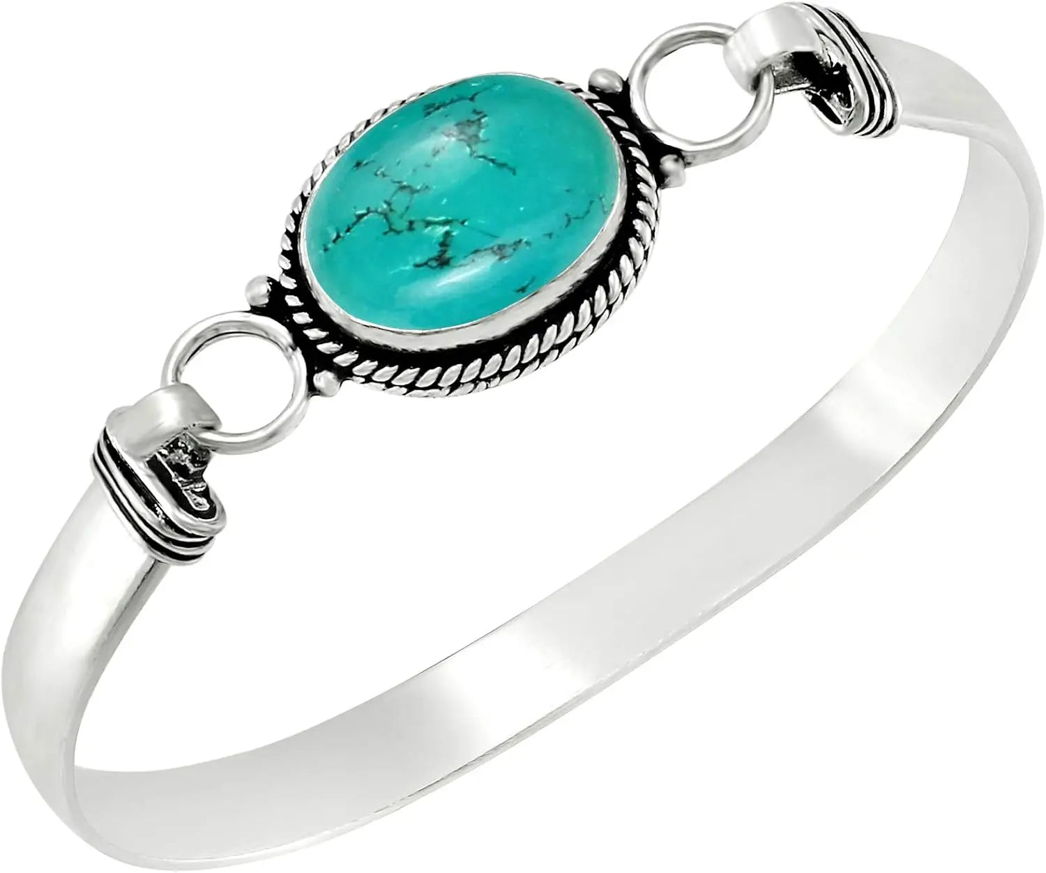 Vintage-Armreif aus 925er Silber, natürlicher ovaler Mondstein, handgefertigter Armreif mit Geburtsstein, Geschenke, edler Schmuck für Damen und Herren