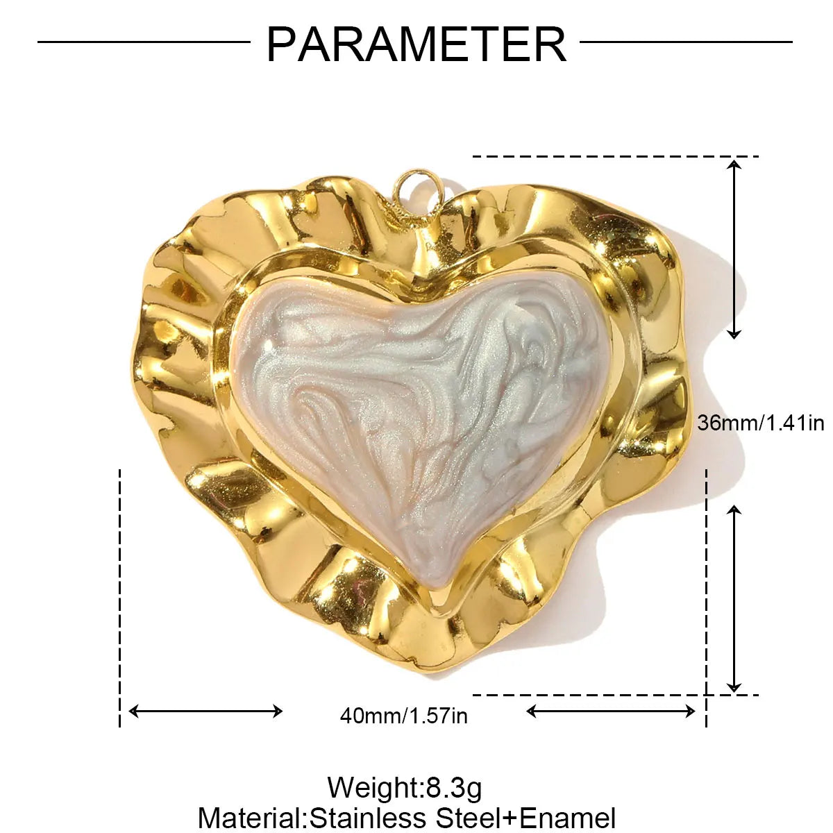 3 teile/los Französisch Retro Edelstahl Emaille Liebe Herz Halskette Anhänger Hamsa Hand DIY Ohrring Charme Frauen Große Kreuz Schmuck