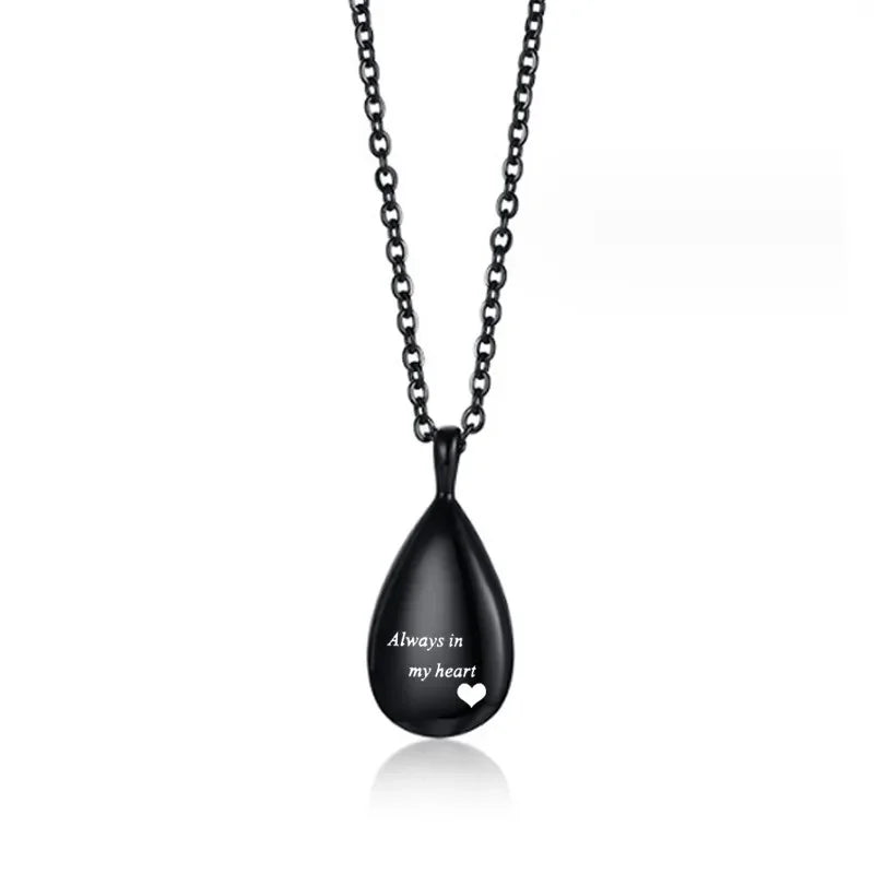 Neue Haustier Urne Anhänger Edelstahl Teardrop Schmuck Katze Hund Mourning Liefert Flasche Andenken Halskette Memorial Pet Produkte