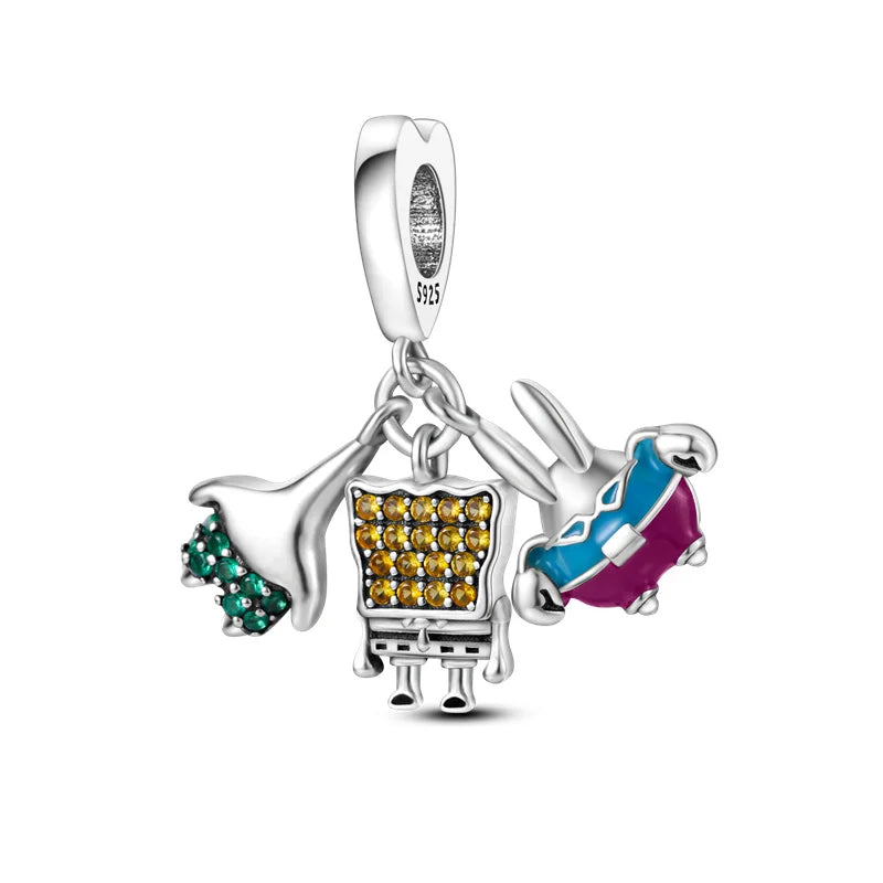 Echtes 925 Sterling Silber Buch Und Kaffeetasse Charms Fit Original Pand 3mm Armband Anhänger Perlen Frauen Edlen schmuck