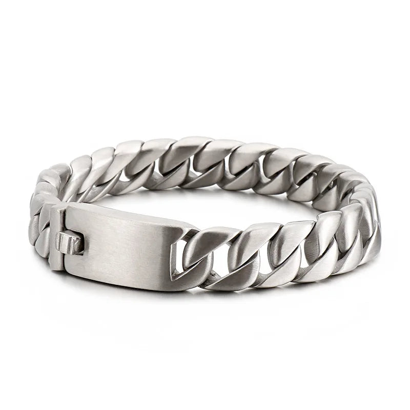 20/26/31MM 316L Edelstahl Curb Kubanisches Armband Riesige Schwere Silber Farbe Ton Schmuck Herren Frauen Biker Bike Kette Armbänder
