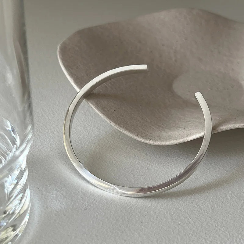 100 % massives 925er Sterlingsilber-Metallarmband für Damen, Vintage, handgefertigt, schlichtes Retro-Blumenkettenarmband, Geburtstagsgeschenk, Party