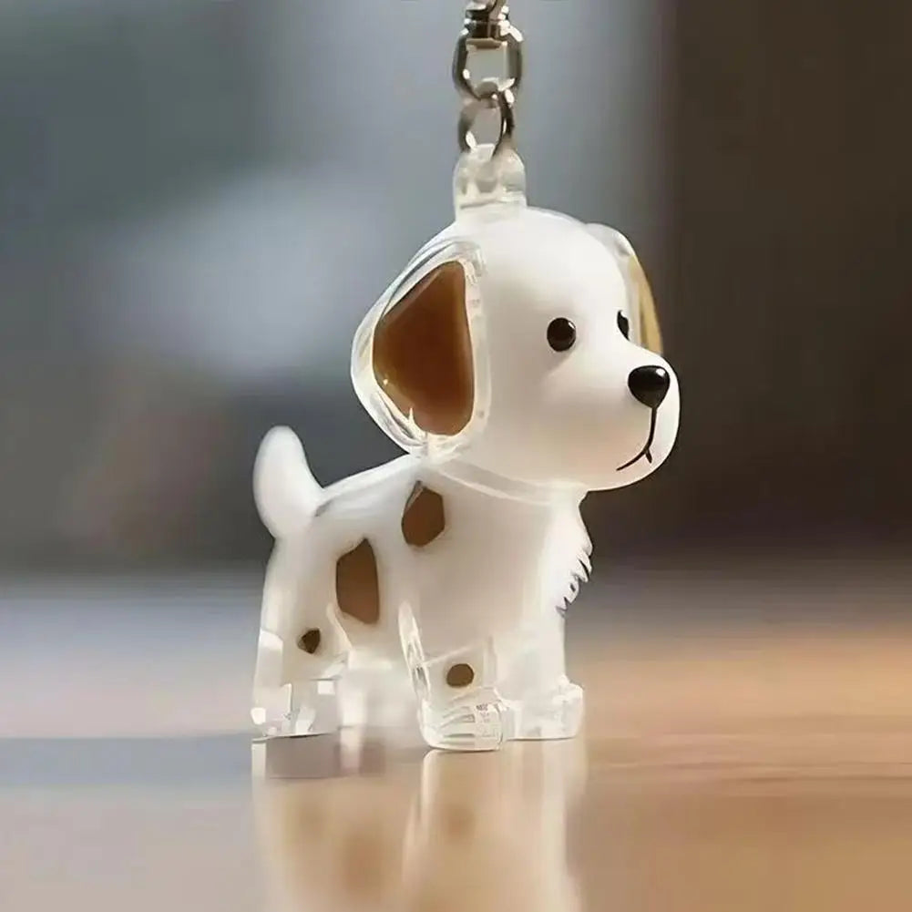 Klarer Tierhaar-Schlüsselanhänger, niedlicher Hund, Fell, Andenkenhalter, kreativer transparenter Tierhaar-Gedenkkollektions-Anhänger für Hund/Katze