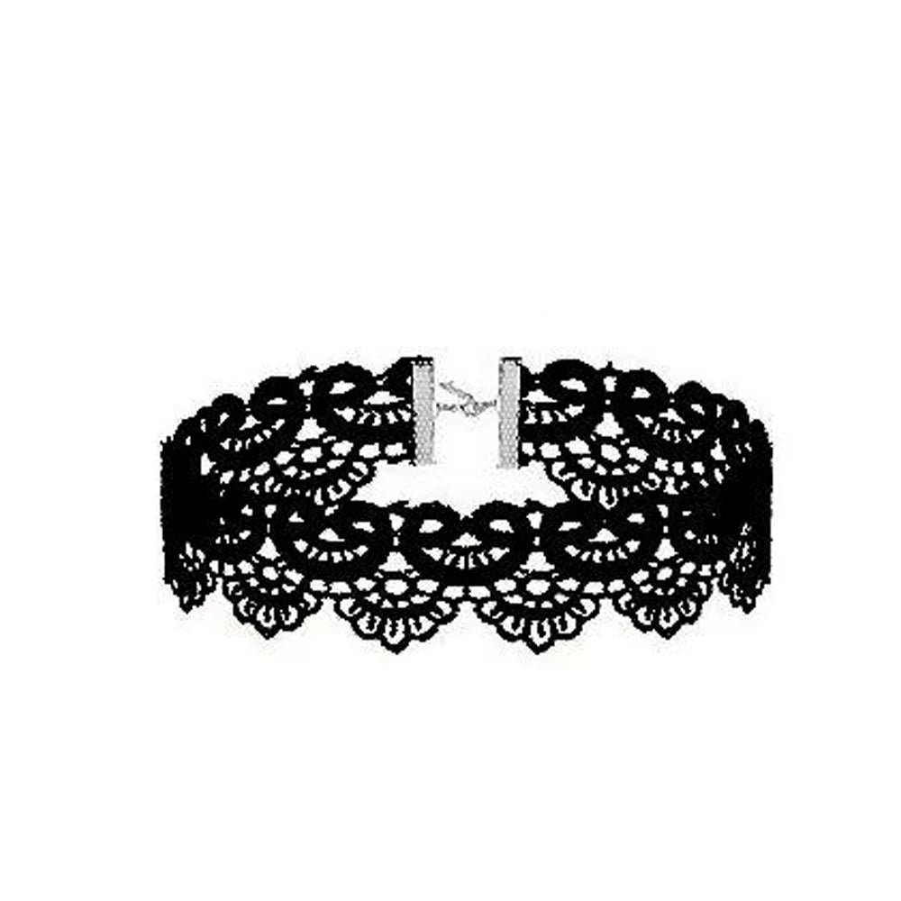 Neo-Gothic Punk Schwarz Sexy Spitze Halskette Für Frauen Mode Retro Schlüsselbein Kette Halloween Kragen Halsband Steampunk Geschenke