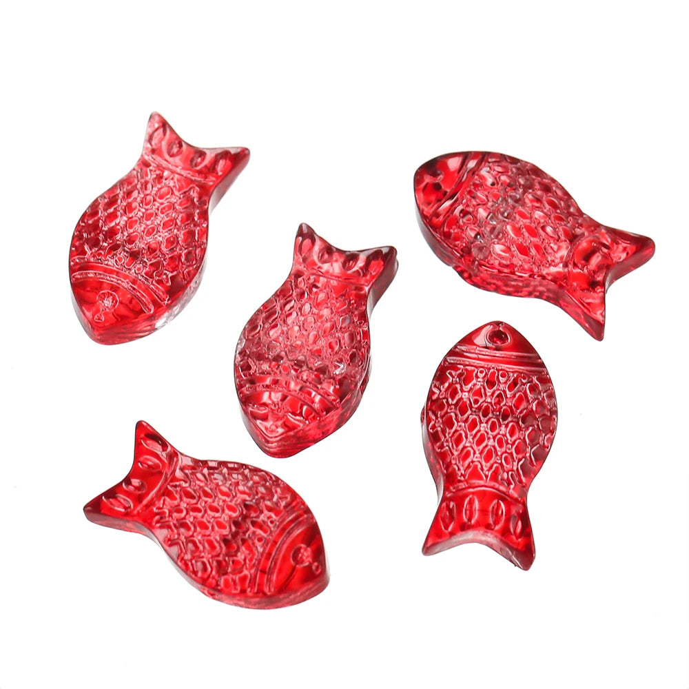 10 teile/los Allmähliche Kleine Goldfisch Glas Perlen Kristall Tschechische Spacer Perlen Für DIY Schmuck Machen Halskette Handgemachte Accessoires