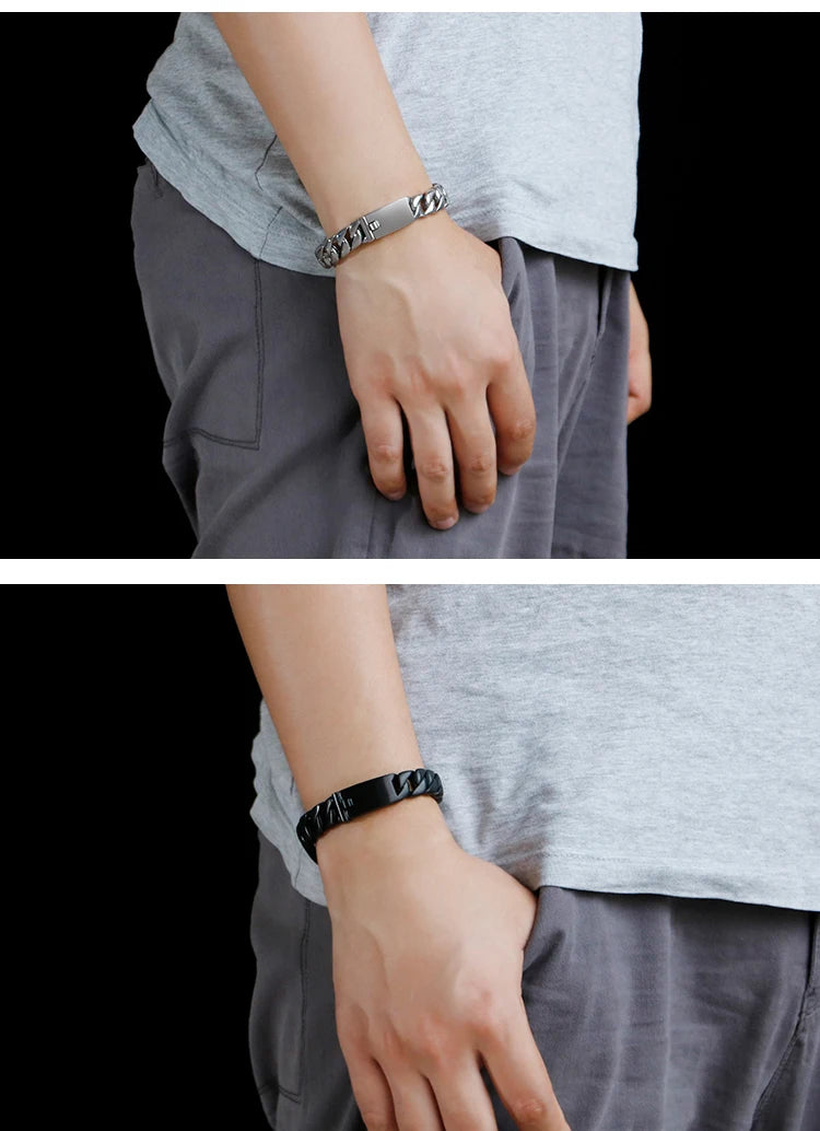 20/26/31MM 316L Edelstahl Curb Kubanisches Armband Riesige Schwere Silber Farbe Ton Schmuck Herren Frauen Biker Bike Kette Armbänder