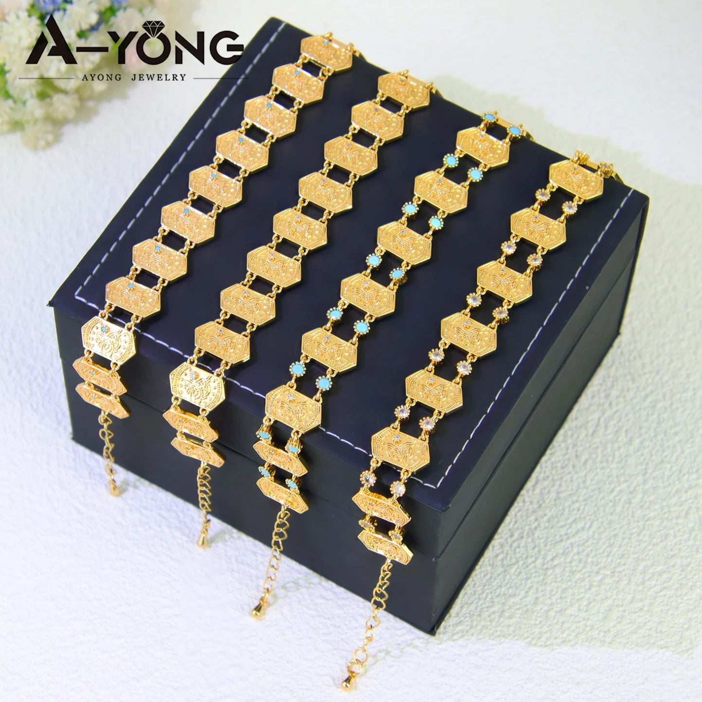 Dubai Mode Geometrische Armband 21k Gold Überzogene Arabisch Muslimischen Braut Manschette Armreifen Türkische Frauen Vintage Hochzeit Schmuck