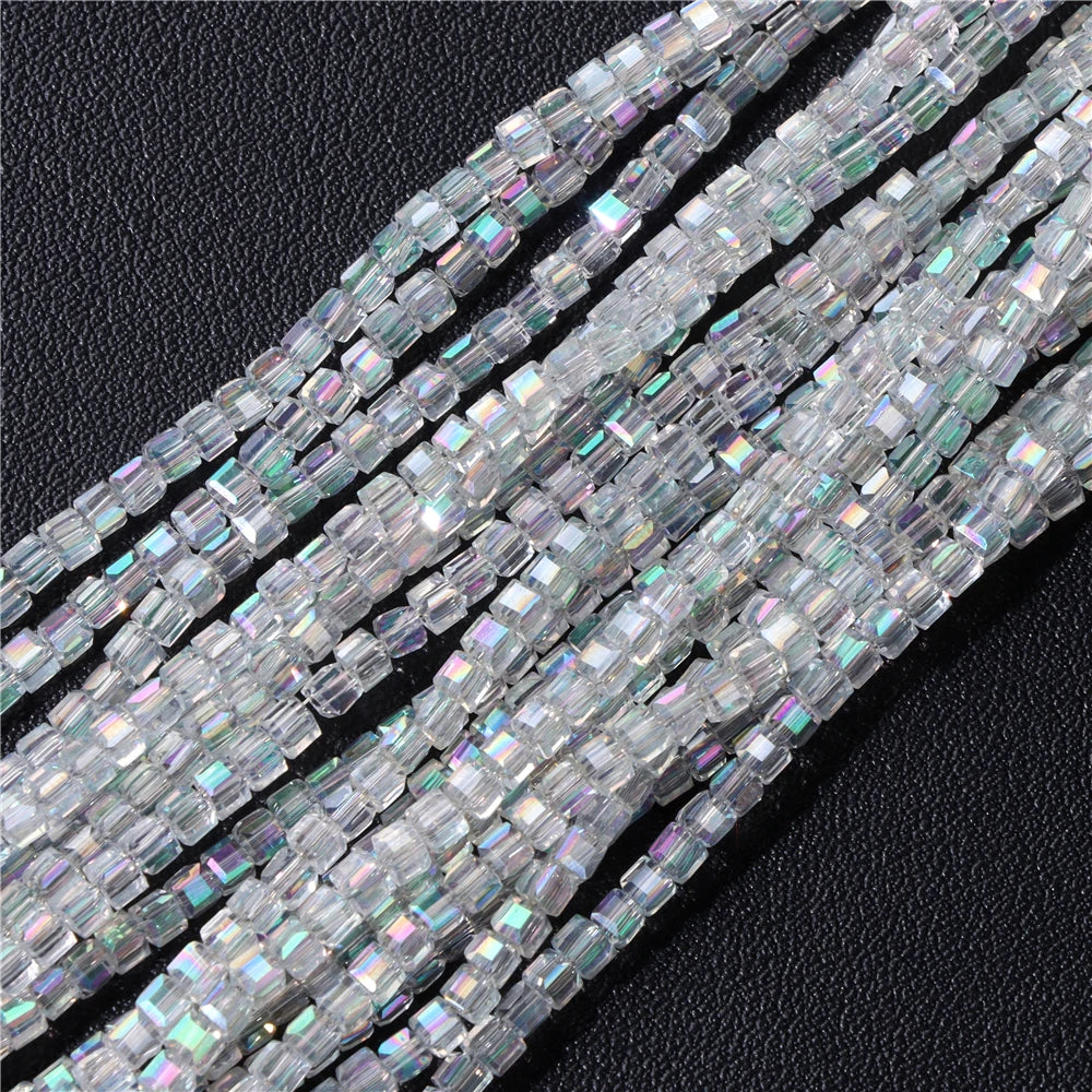 Heiße Natürliche Facettierte Stein Perle 2-3mm Kleine Quadratische Quarz Granat Glas Cube Lose Perlen Für Schmuck Machen hand Zubehör