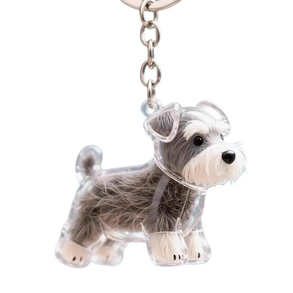 Klarer Tierhaar-Schlüsselanhänger, niedlicher Hund, Fell, Andenkenhalter, kreativer transparenter Tierhaar-Gedenkkollektions-Anhänger für Hund/Katze
