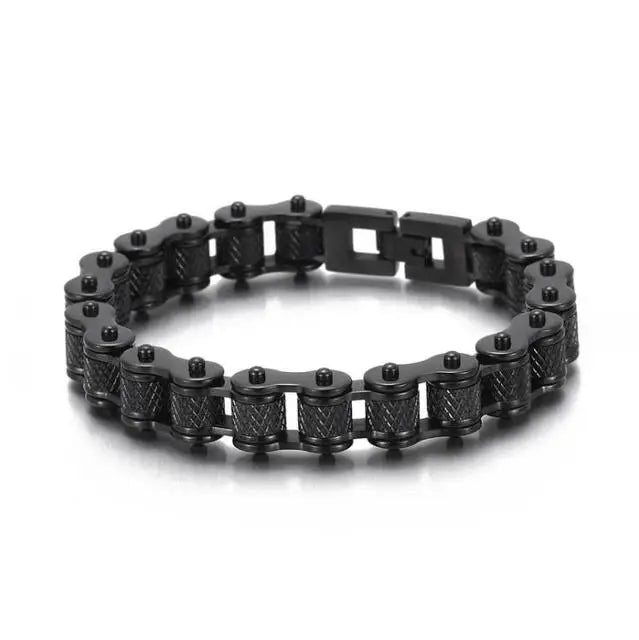 Retro Schwere Bürste Edelstahl Motorrad Kette Armband 11/13 MM Breite Herren Frauen Bike Biker Armbänder Hip-Hop Schmuck 19-23 cm