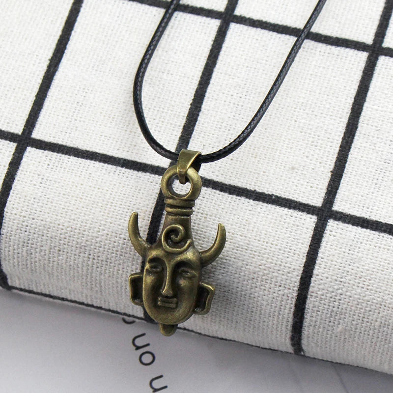 Supernatural Dean Leder Seil Kupferfarben Anhänger Kette Halskette für Frauen Männer Winchester Jensen Ackles Amulett Vintage Schmuck Goth