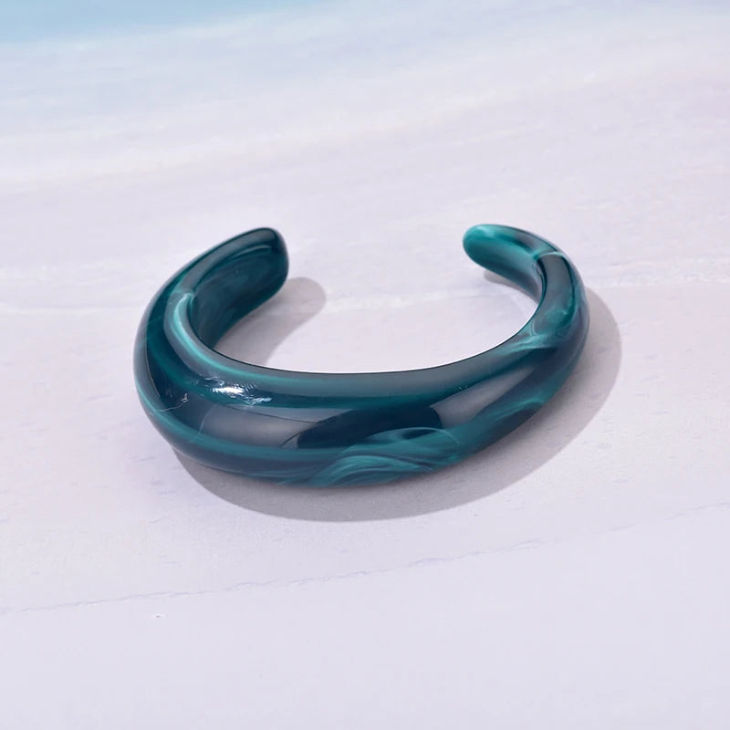 Vintage Böhmischen Harz Manschette Charme Armbänder Armreifen Für Frauen Mode Schmuck Acryl Weit Offene Handgelenk Geometrische Armreif Pulseras