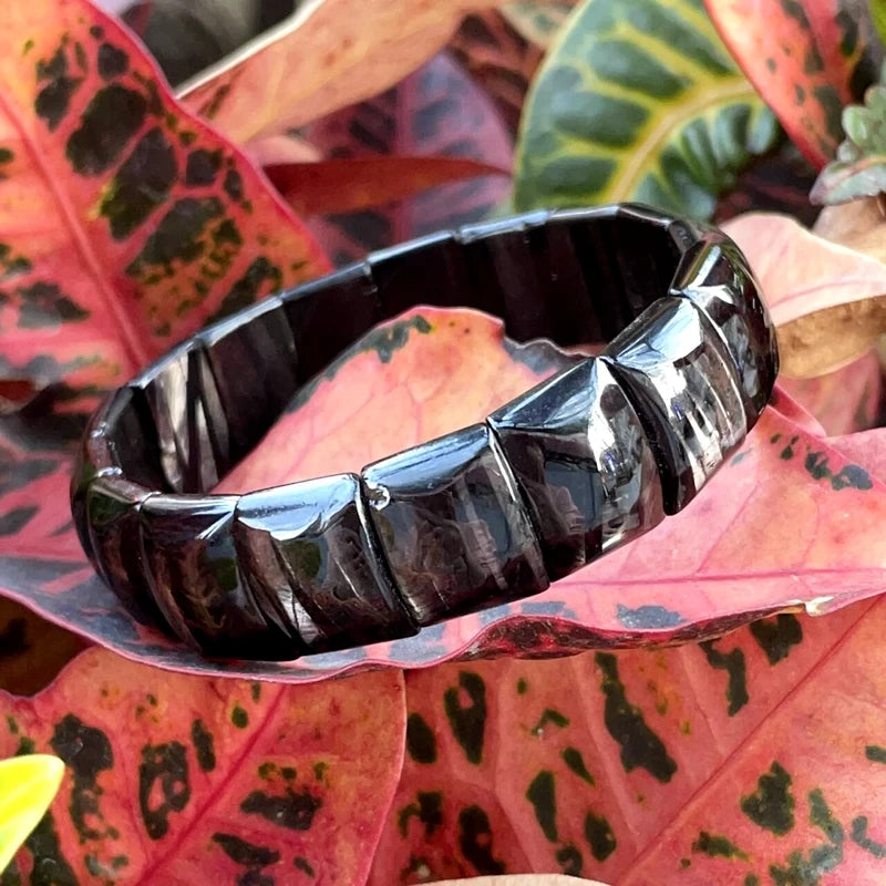 Neue Ägypten AAA 11X16MM Natürliches Hypersene Rechteckiges Funkelndes Reines Schwarzes Armband für Männer und Frauen Paare Glücklicher Schmuck Geschenk