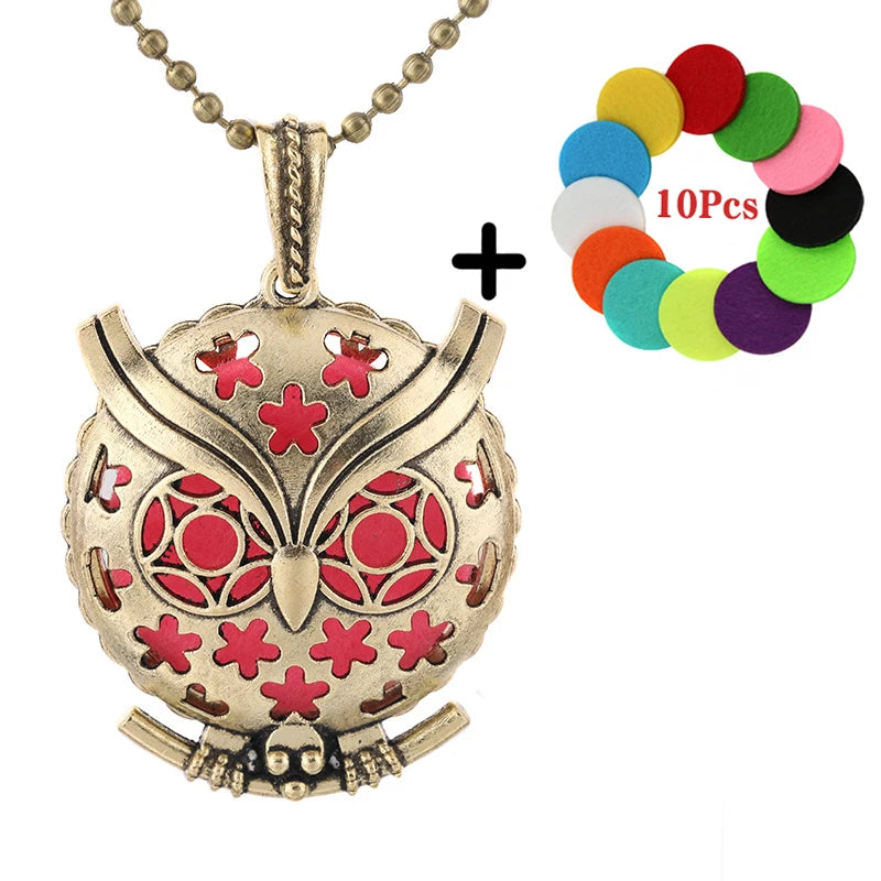 Beliebte Design Mode Aromatherapie Halskette Lotus Parfüm Medaillon Schmuck Ätherisches Öl Diffusor Anhänger Unisex Für Dropshipping