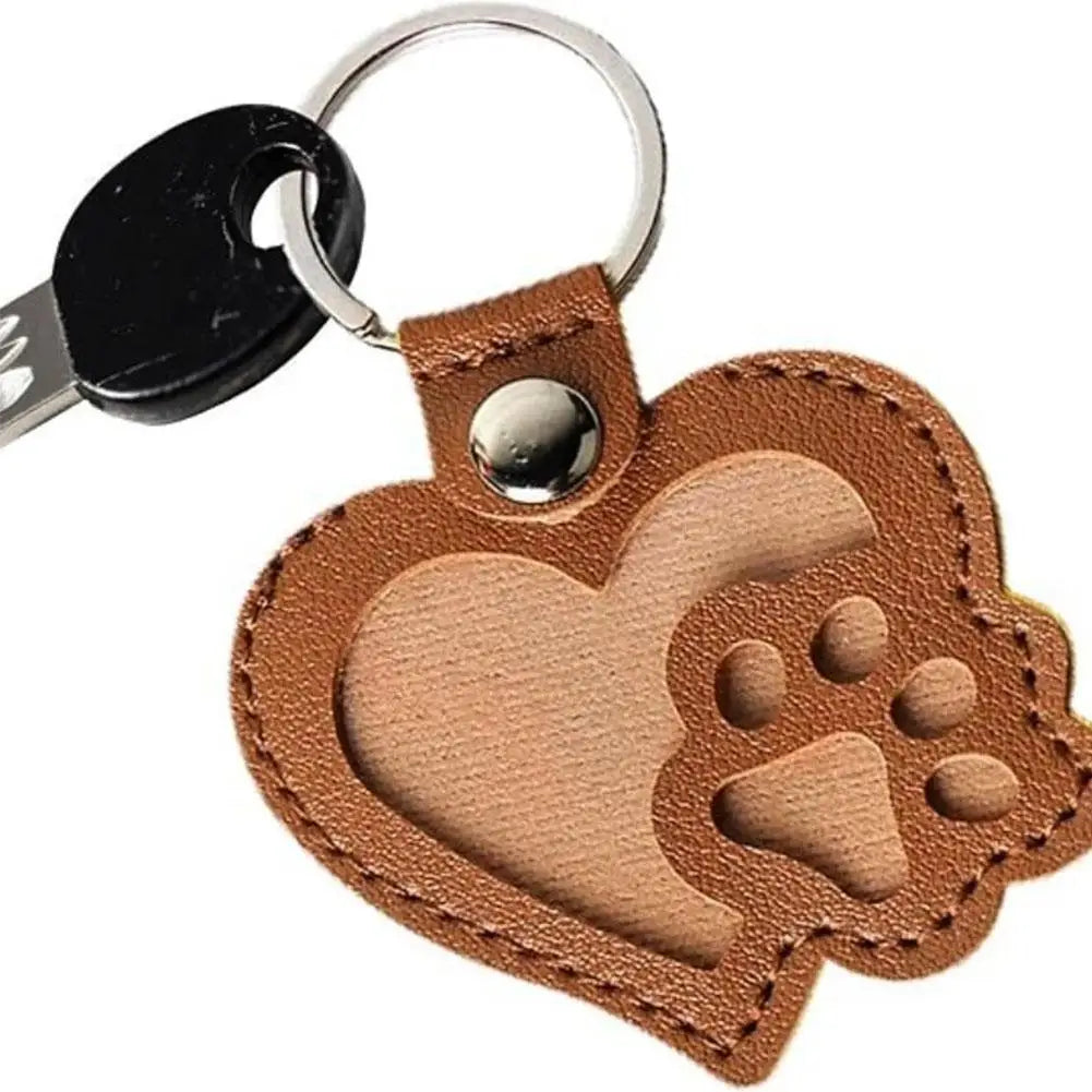 Pet Cat Dog Hair Storage Pendant Memorial Keychain Cat Paw Heart Cat And Dog Fur Keepsake Collecting Storage Bag