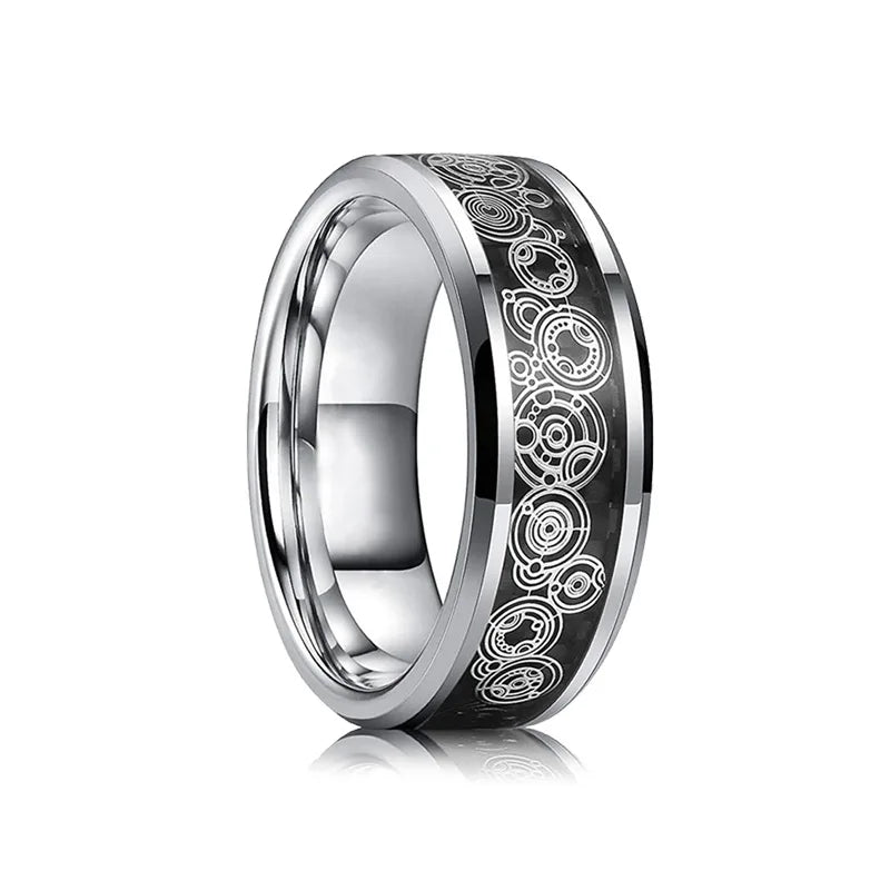 2025 Vintage Punk Große Dunkelblaue Stein Ringe für Männer Schmuck Zubehör Hochzeit Schmuck Vintage Zirkon Finger Ringe