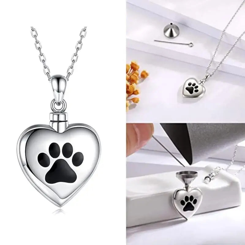 97qd Pet Ashes Anhänger entsprechen elegante Herz -Urn -Halskette Asche Halskette