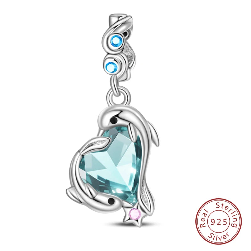 Winter-Charm, Original-Charm-Anhänger aus 925er-Sterlingsilber, Schneeflocke, Schneemann, Pinguin, für Frauen, feiner DIY-Geburtstagsschmuck, Geschenke