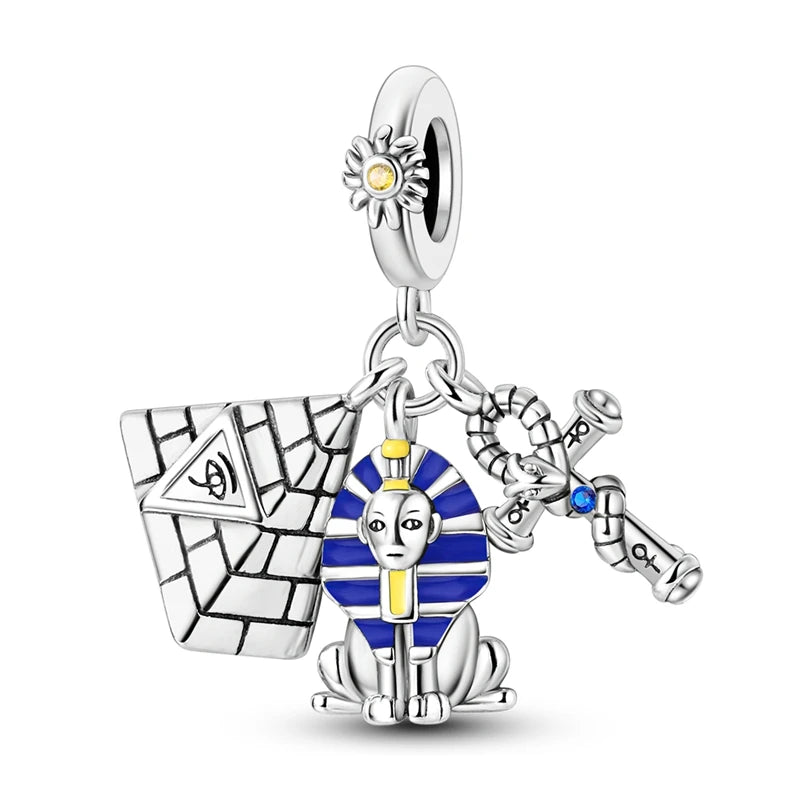 Heiße Verkäufe 925 Sterling Silber Charms Perlen Teufel Auge Fatimas Hand Kreuz Perlen Fit Original Armband Frauen DIY schmuck Geschenke