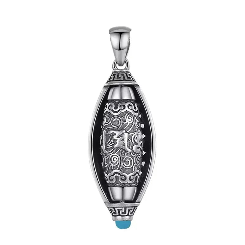 Mode Sechs-charakter Schrift Buddha Halskette für Männer und Frauen Retro Hohl Muster Gebet Räder Anhänger Schmuck Zubehör