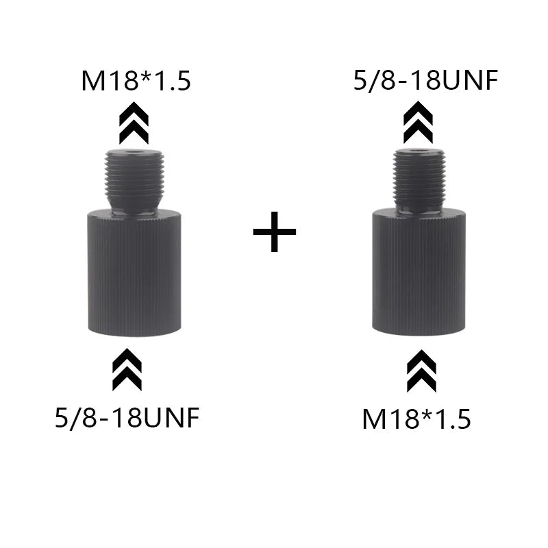 HPA Scuba M18*1.5 zu 5/8-18UNF Schwarz Aluminium Luftflaschenanschluss Konvertierungs-Gewindeadapter Regler CO2 Station Zubehör