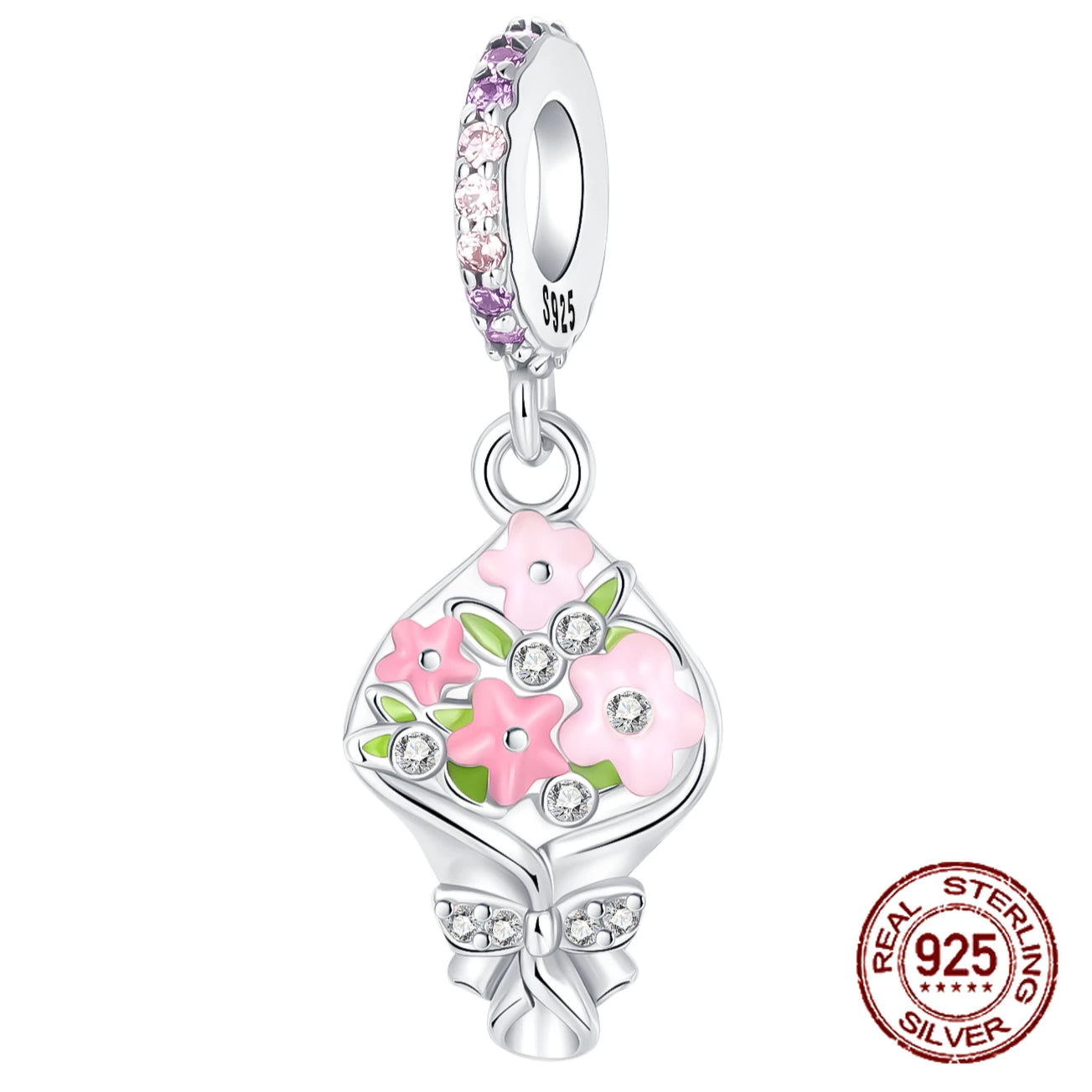 925 Sterling Silber Baum Blume Liebe für immer Familie Bead Pandent Charm Fit 4 MM Loch Durchmesser Armband DIY Bead Frau schmuck Geschenk