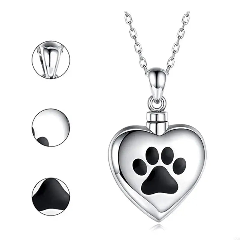 97qd Pet Ashes Anhänger entsprechen elegante Herz -Urn -Halskette Asche Halskette