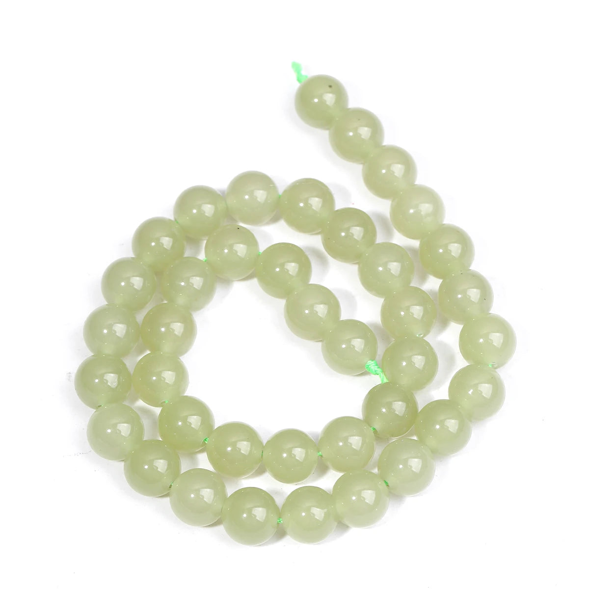 SHIJIWLS Hetian-Jade-Perlen, lose Distanzperlen werden für die Schmuckherstellung, DIY-Armband-Fußkettchen-Zubehör 4/6/8/10 mm verwendet
