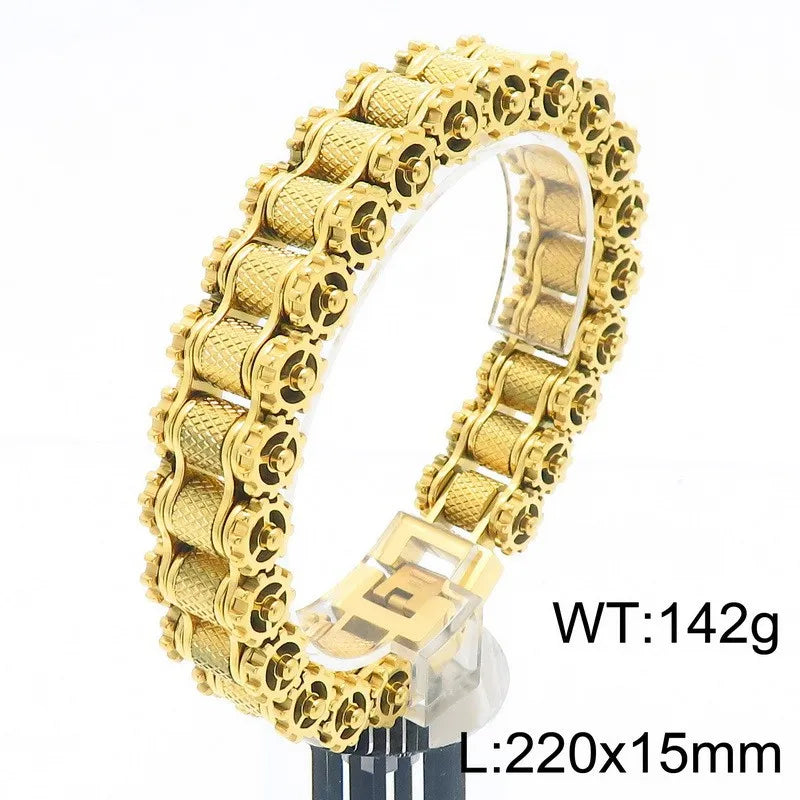 Retro Schwere Bürste Edelstahl Motorrad Kette Armband 11/13 MM Breite Herren Frauen Bike Biker Armbänder Hip-Hop Schmuck 19-23 cm
