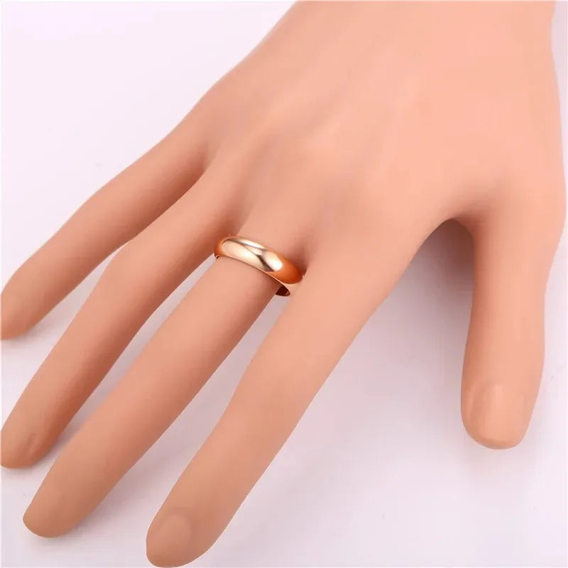 ChainsPro 5mm Einfache Plain Flache Ringe für Mann Frau Hochzeit Marke Klassische Retro Vintage Stil Unisex Täglichen Schmuck QC24