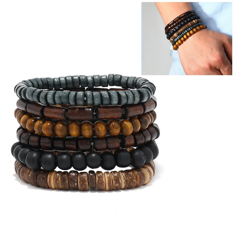 Punk Multilayer Antike Leder Armband Set Schädel Auge Stern Charms Hiphop Rock Y2K Vintage Pu Gothic Armband Mann Goth Schmuck