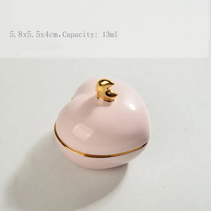 Love Pet Urn, Ceramic, Cat, Dog, Memorial Casket, Funeral Supplies, 13 ml Capacity, Red, Pink, Sealed, Multi-Purpose