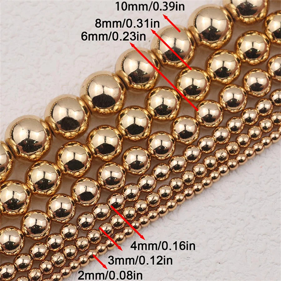 A+ Naturstein, nicht magnetisch, Hämatit, rund, lose Distanzperlen für Schmuckherstellung, DIY-Perlen, Armband, Halskette 2, 3, 4, 6, 8, 10 mm