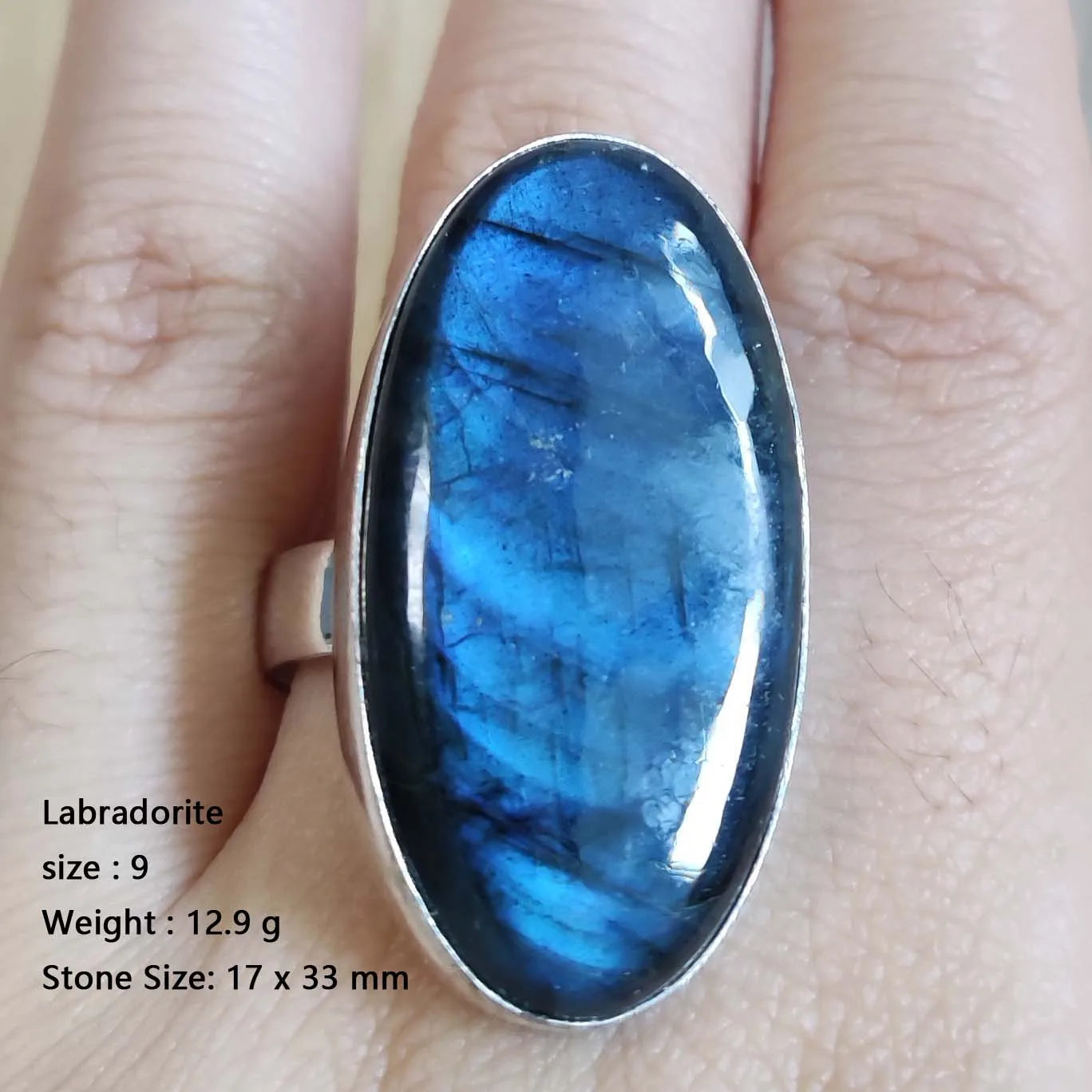Echter Labradorit Ring Damen Schmuck Geschenk
