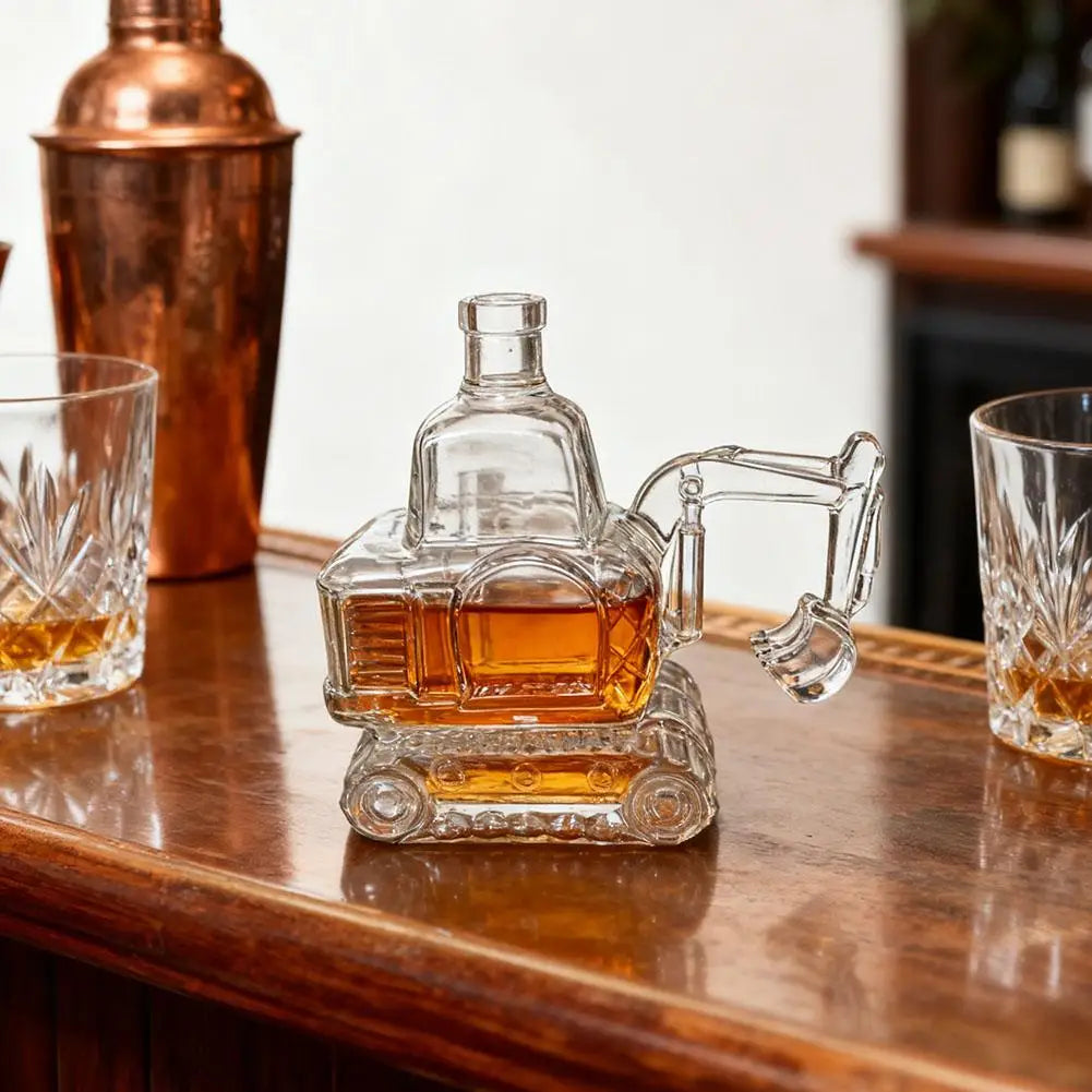 Bagger Whiskyflasche Bagger 3D Bagger Whisky Weinflasche Neuheit handgeschnitzt leere Weinaufbewahrung handgefertigte Dekoration