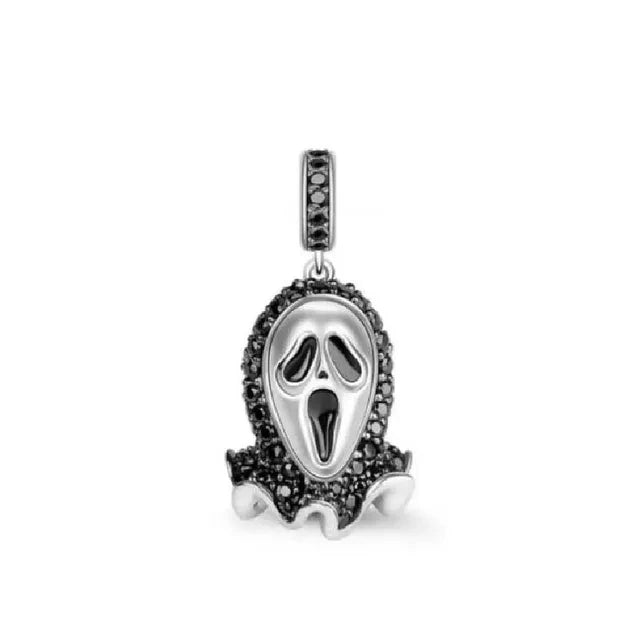 Heiße Verkäufe 925, schwarzer Tier-Anhänger, Serie Gothic-Skelett, Katze, Damenschmuck, geeignet für DIY-Armbänder, Halsketten, Zubehör