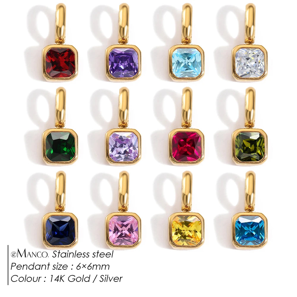 eManco Geburtssteine-Set, Edelstahl-Charm, Factory Outlet, 48-Stunden-Versand, Horoskope, Schmuck