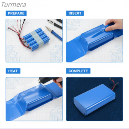 1 Meter PVC von 18650 Akkus, Kabelhülse, Schrumpfschlauch in mehreren Größen, blauer Schrumpfschlauch, isolierter Schrumpfschlauch für die Produktion