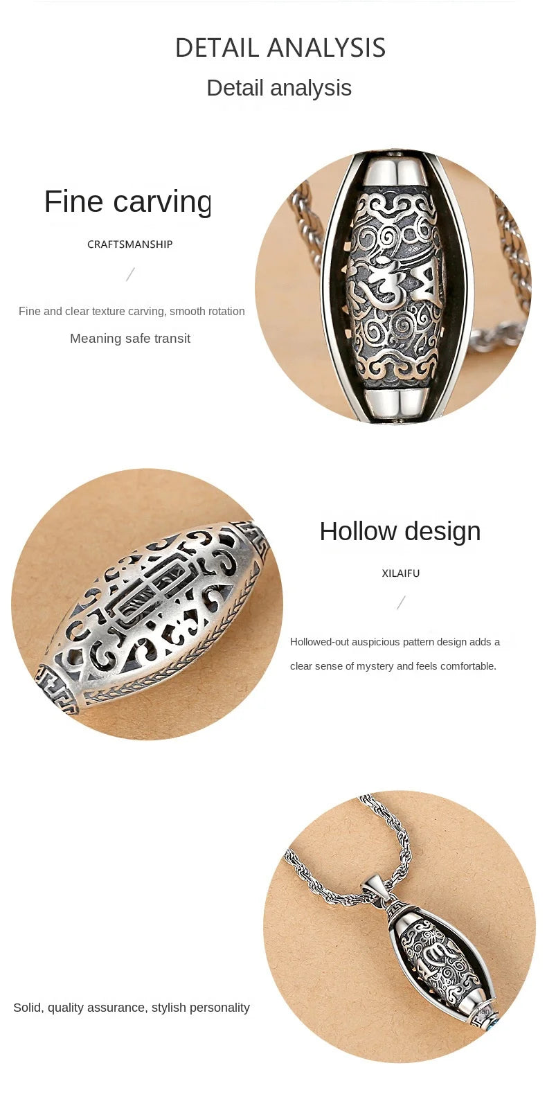 Mode Sechs-charakter Schrift Buddha Halskette für Männer und Frauen Retro Hohl Muster Gebet Räder Anhänger Schmuck Zubehör