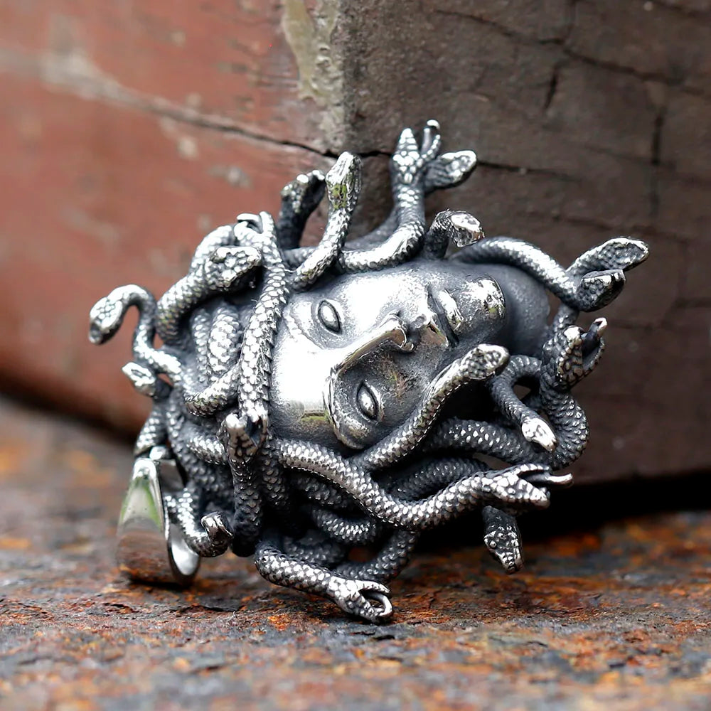 Neue 316L Edelstahl männer Medusa Anhänger Halskette Vintage Schlange Tier Zubehör Party Geschenk kostenloser versand