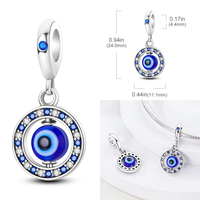 Heiße Verkäufe 925 Sterling Silber Charms Perlen Teufel Auge Fatimas Hand Kreuz Perlen Fit Original Armband Frauen DIY schmuck Geschenke