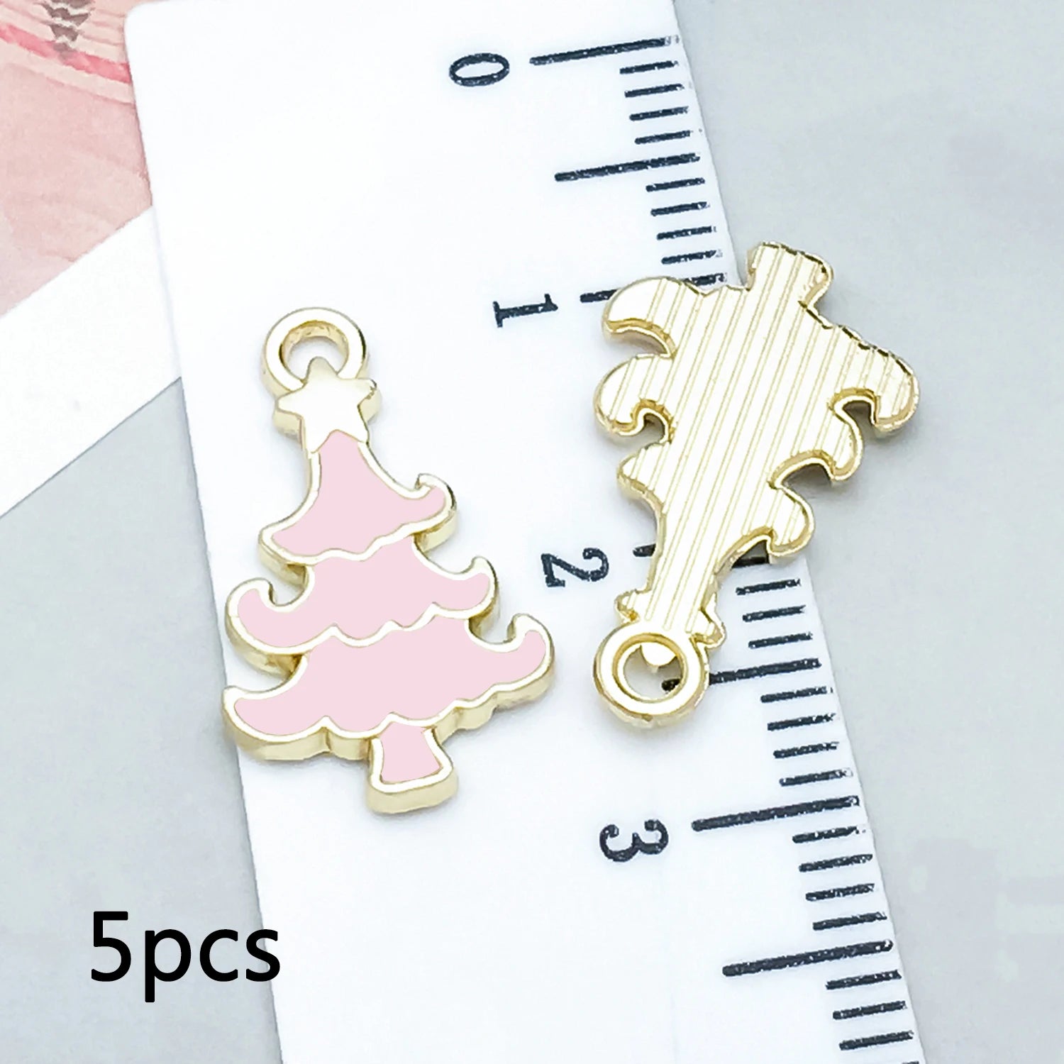 5/20 Stück Legierung Emaille Pulver weiß Weihnachten Anhänger Schmuck machen DIY Schlüsselanhänger Ohrringe Charms für Schmuck Armbänder Halskette