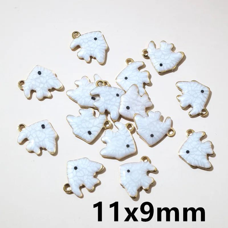 20 Stück 11x9mm Edelstahl Fisch Emaille Charms Anhänger Edelstahl DIY Schmuck Herstellung Zubehör Ergebnisse