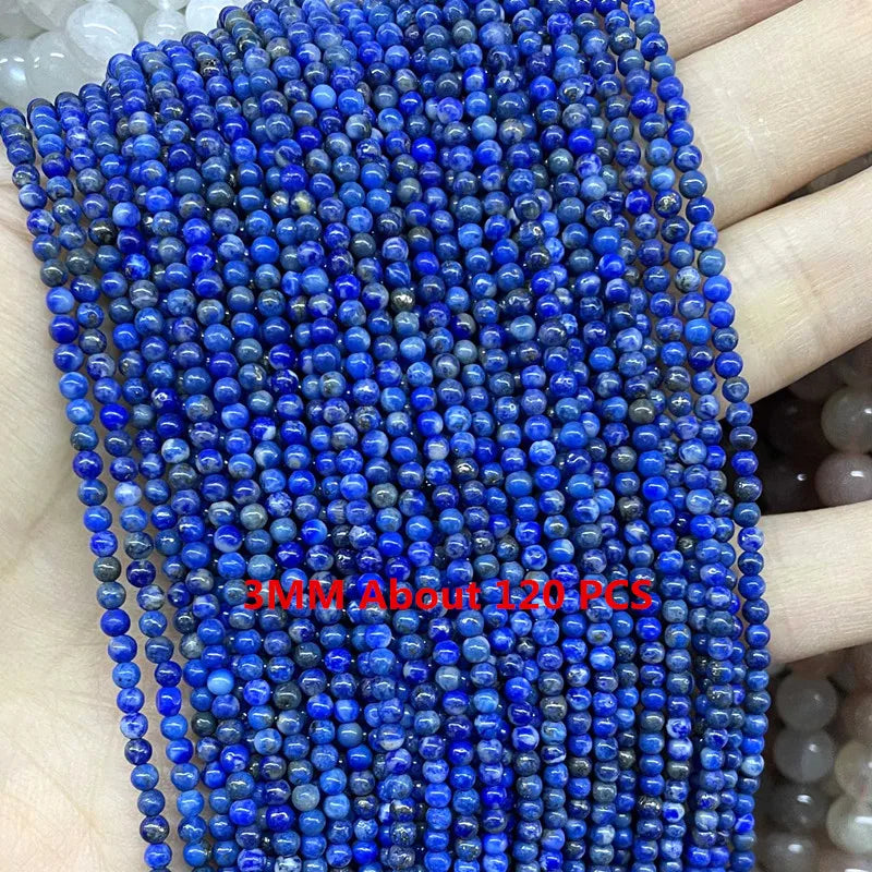Natürliche Lapislazuli Runde Rohr Facettierte Lose Spacer Stein Perlen Für Schmuck Machen DIY Handgemachte Armbänder Halskette Zubehör