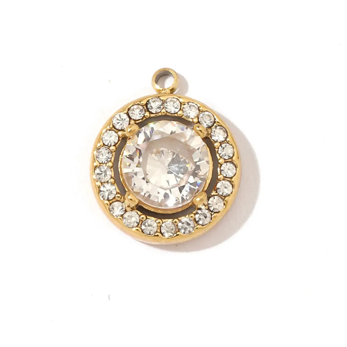 3 teile/los Mode Edelstahl Zirkon Kristall Charms Oval Stern Herz Runde Quadrat HorseeyeStone Halskette DIY Kleine Anhänger