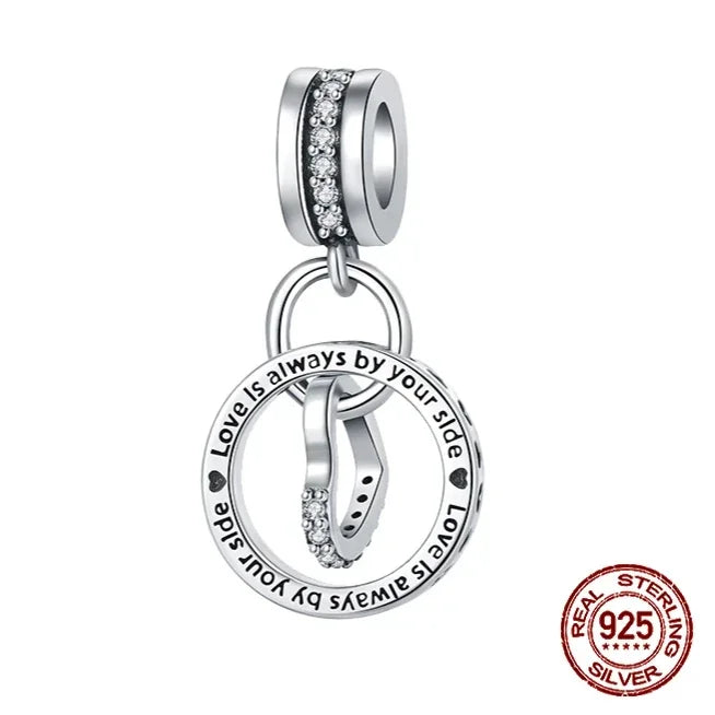 925 Sterling Silber Baum Blume Liebe für immer Familie Bead Pandent Charm Fit 4 MM Loch Durchmesser Armband DIY Bead Frau schmuck Geschenk
