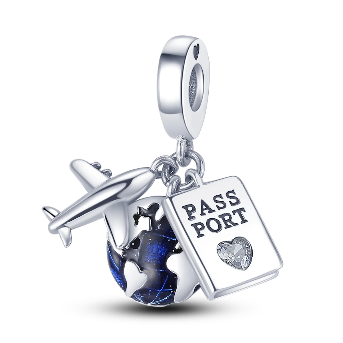 Charm-Anhänger aus Silber 925, blaue Serie, passend für Armbänder, Charms, DIY, originelle Mode-Anhänger für Schmuckherstellung