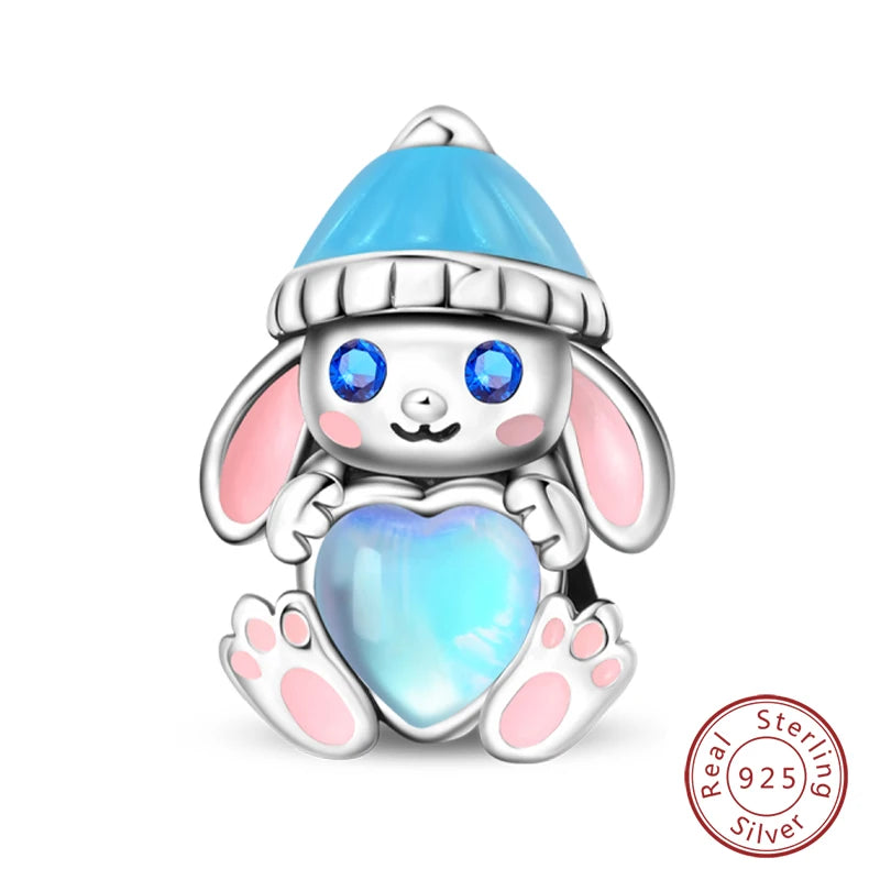 Winter-Charm, Original-Charm-Anhänger aus 925er-Sterlingsilber, Schneeflocke, Schneemann, Pinguin, für Frauen, feiner DIY-Geburtstagsschmuck, Geschenke
