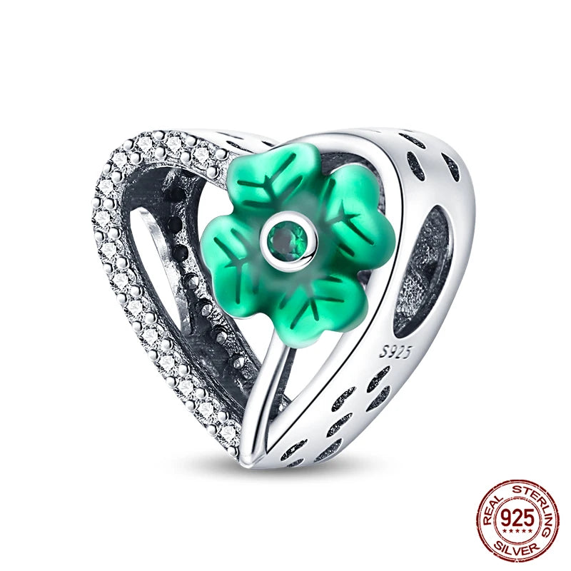 Charms aus 925er-Sterlingsilber, romantische Herz-Serie, Perlen, passend für Qikaola 925 Original-Armbänder, DIY-Schmuck zum Muttertag, Geschenke